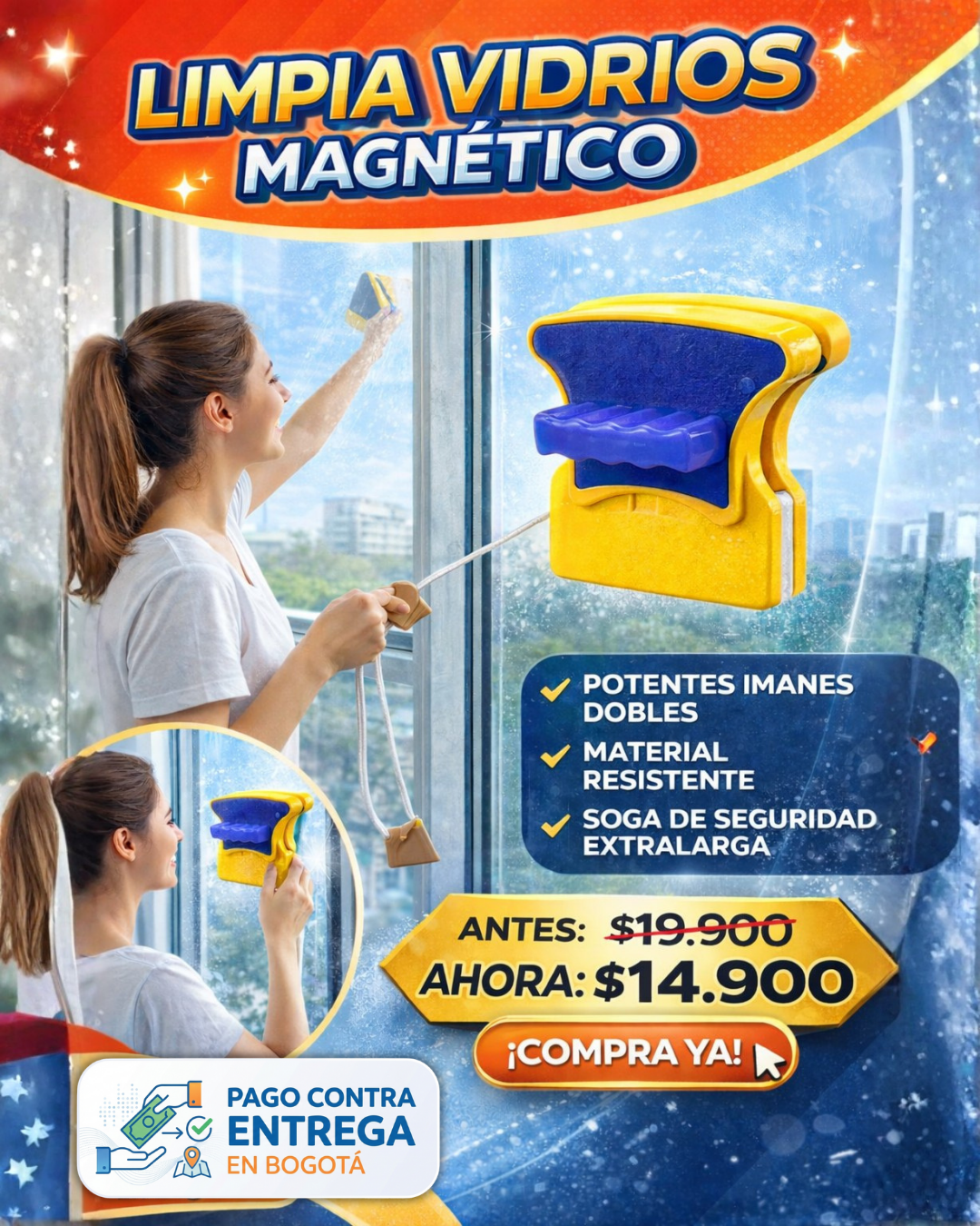 Limpia Vidros Magnético - Imagen 2