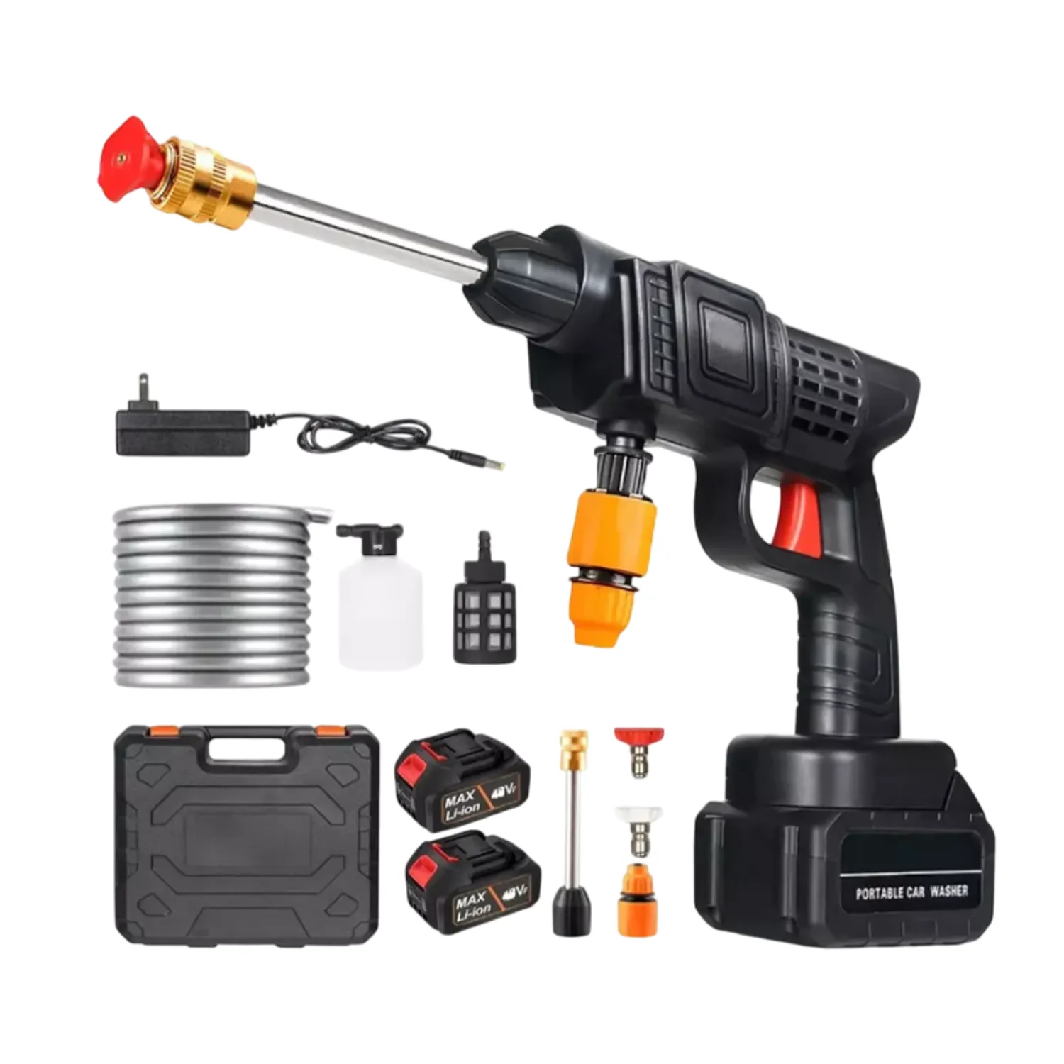 Hidrolavadora Boquilla 6 En 1 Inalámbrica Portátil Dos Baterías - Imagen 2